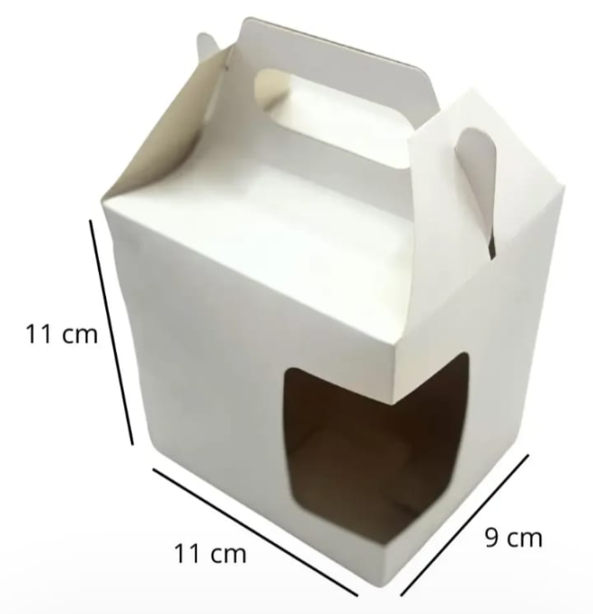 Caixa Para Caneca Porcelana com alça e visor