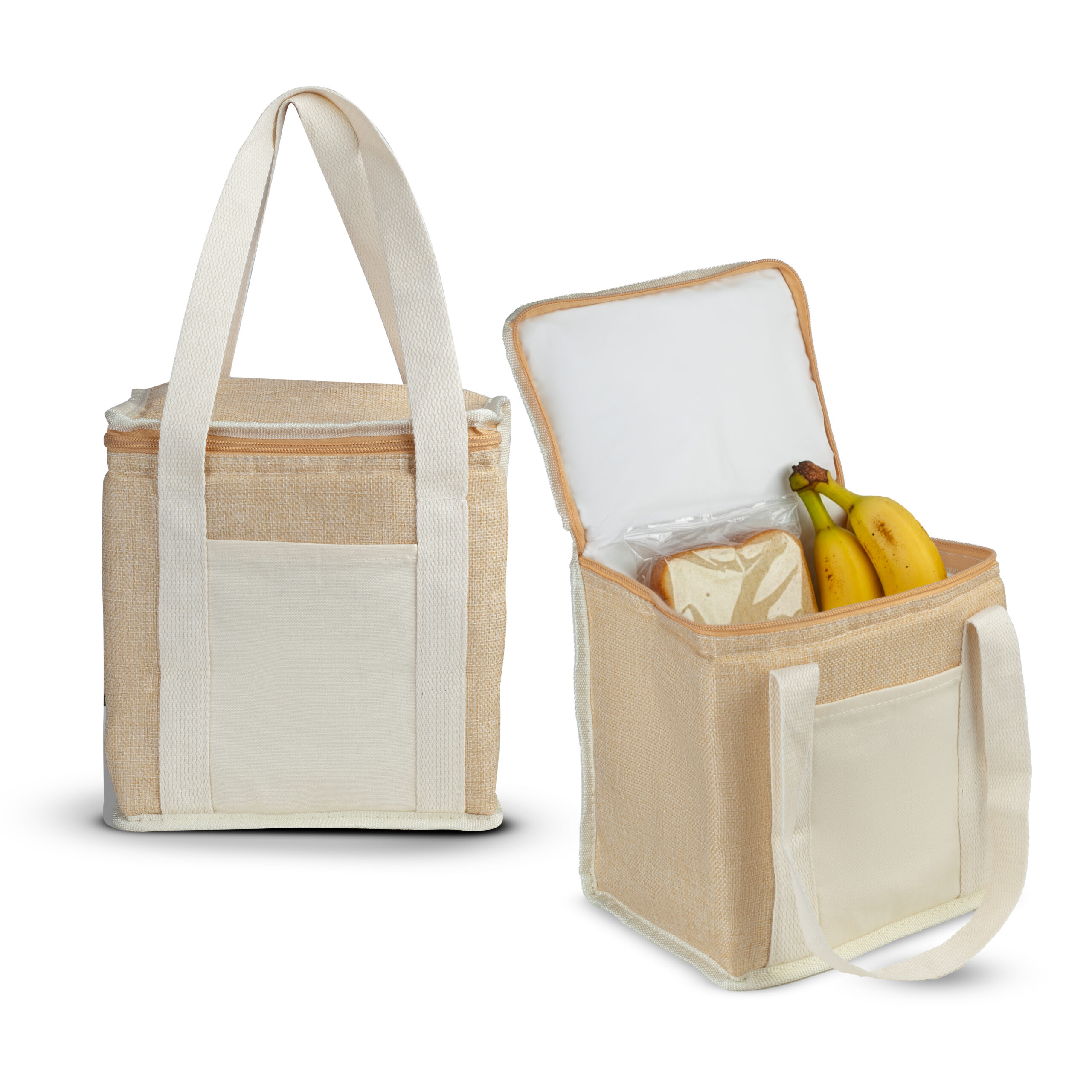 Bolsa Térmica em algodão e Juta sintética (21x19x15cm)