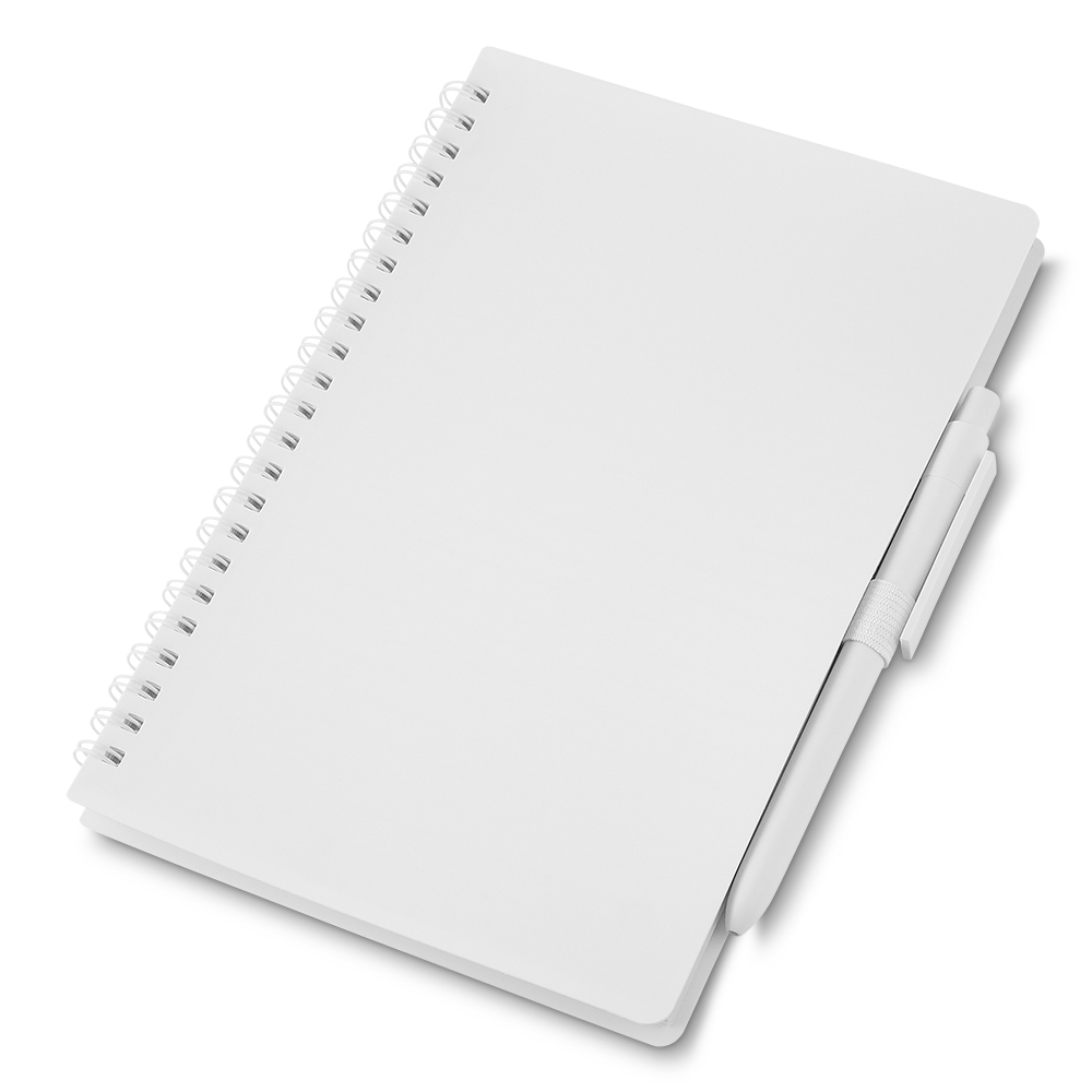 Caderno A5 Capa em PP com caneta