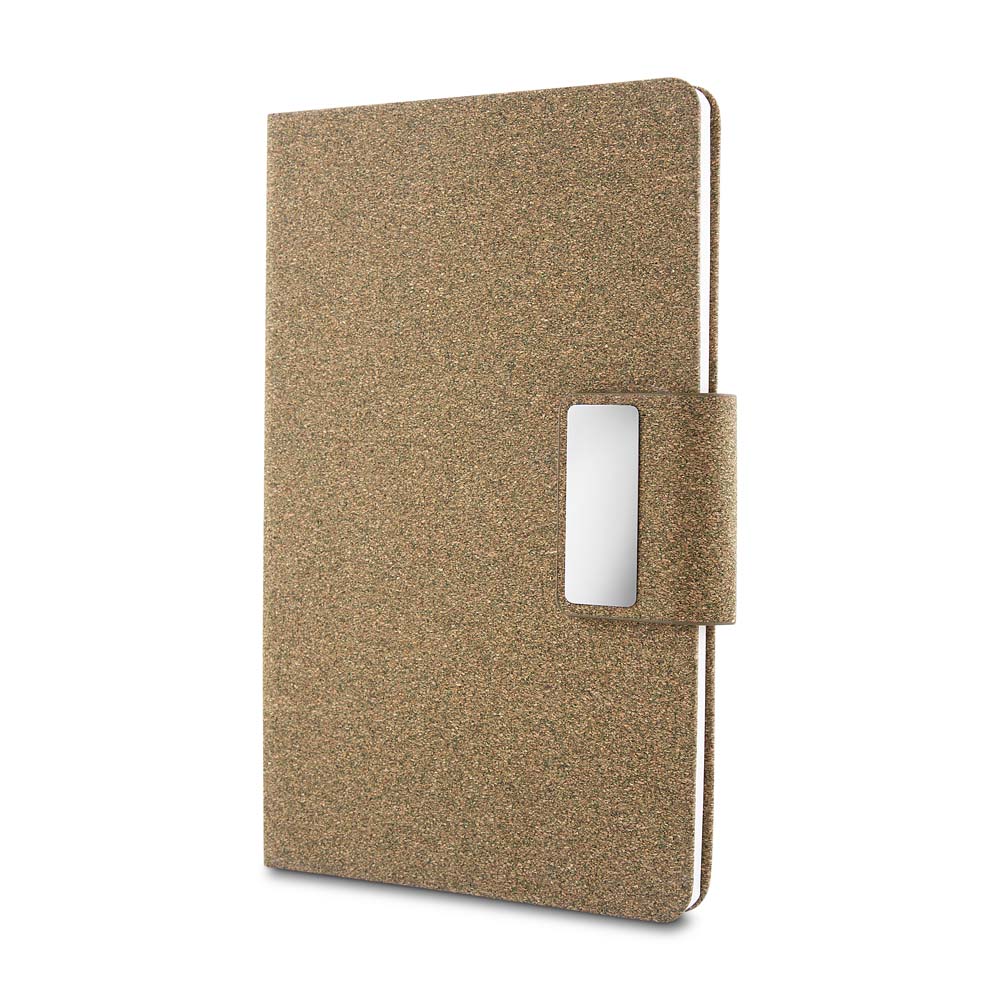 Caderno A5 em PU e fibra de café ou chá