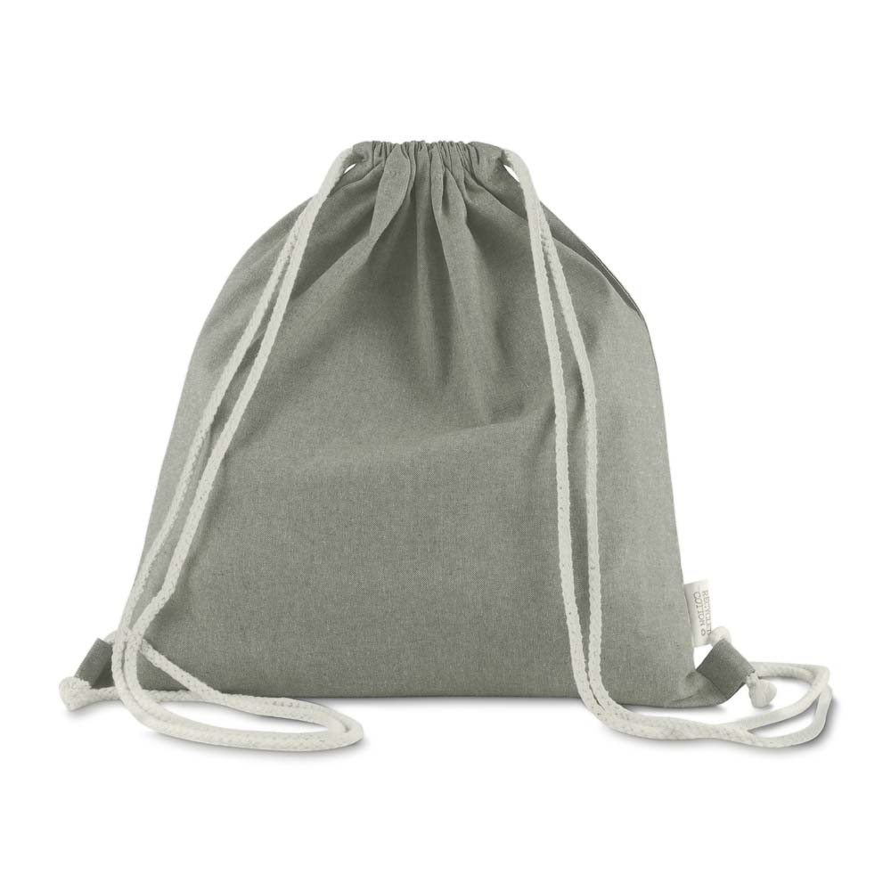 Sacola/Mochila em algodão mescla reciclado 140g/m²