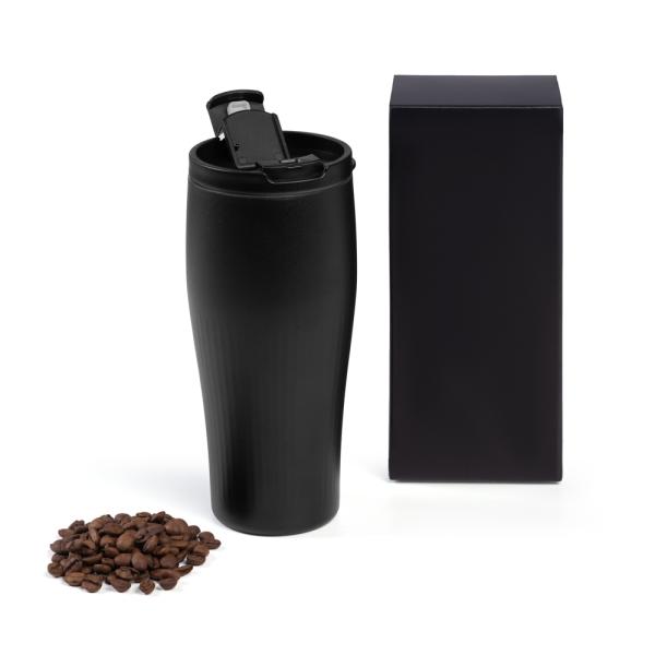 COPO DUPLA CAMADA EM ALUMÍNIO RECICLADO  - PRETO - 500 ML