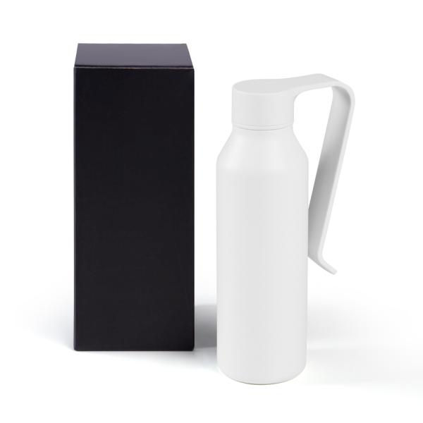 GARRAFA CAMADA DUPLA EM ALUMÍNIO RECICLADO - BRANCA - 450ML