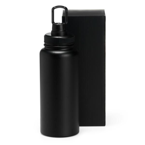 GARRAFA PAREDE DUPLA NA COR PRETA - 950 ML