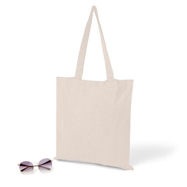 SACOLA / ECOBAG EM ALGODÃO RECICLADO - NATURAL - 38X42CM