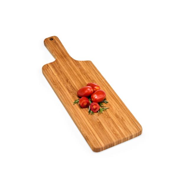 TABUA EM BAMBU COM PEGADOR - 39X12X1,5 CM