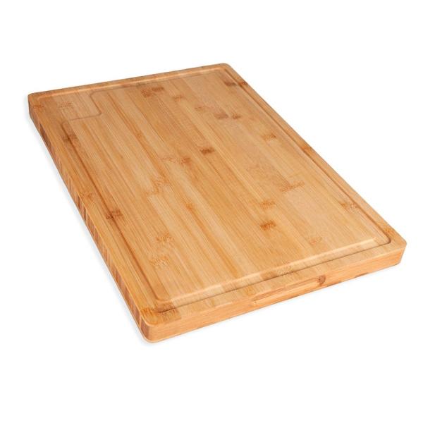 TÁBUA PARA CHURRASCO EM BAMBU PREMIUM - 49X35X3CM