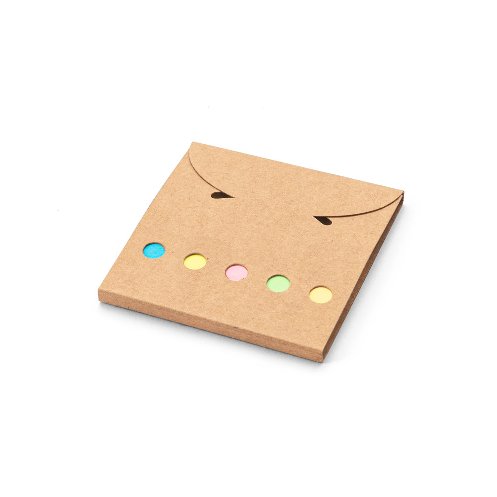 AINSLEY. Conjunto para escritório, em papel 100% reciclado, com 6 blocos adesivados
