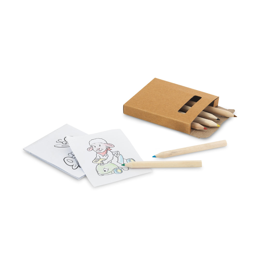 ANIM. Kit para pintar em caixa de papel kraft reciclado