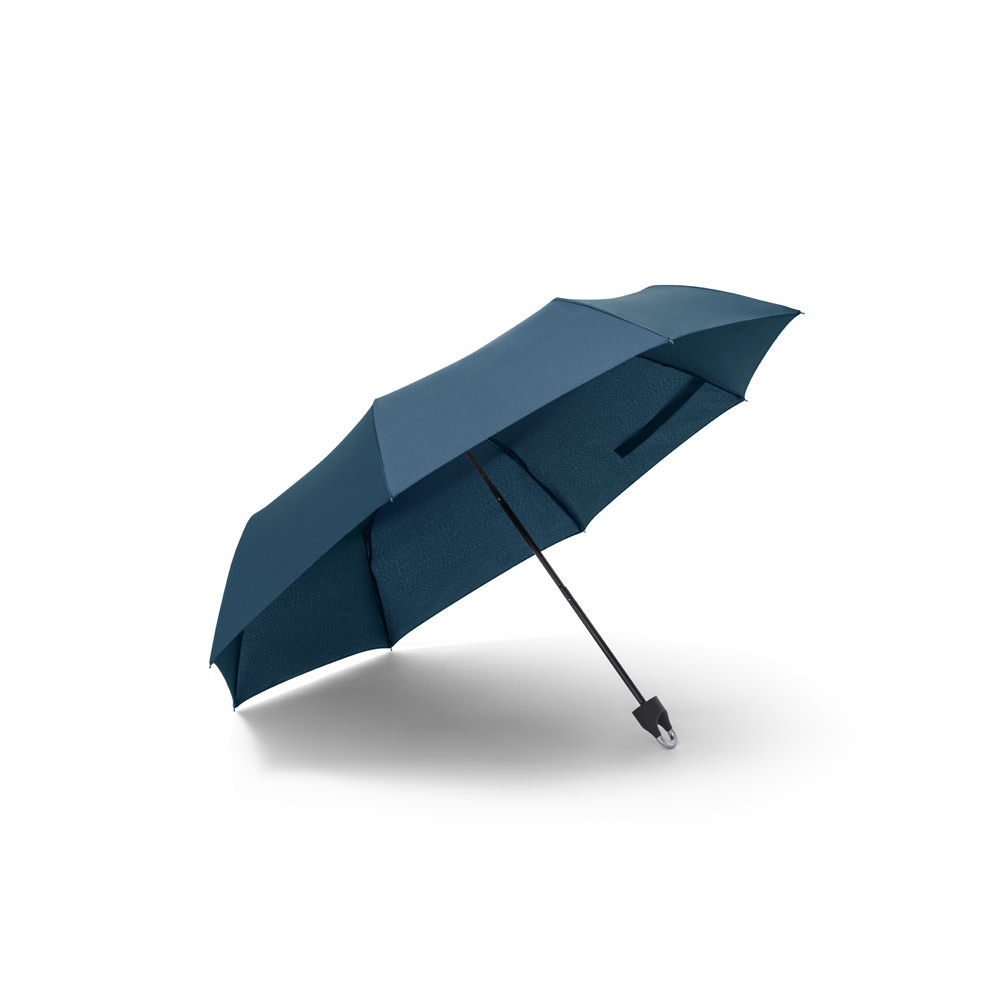 ARON. Guarda-chuva, dobrável, de 21'' em poliéster 100% reciclado pongee 190T