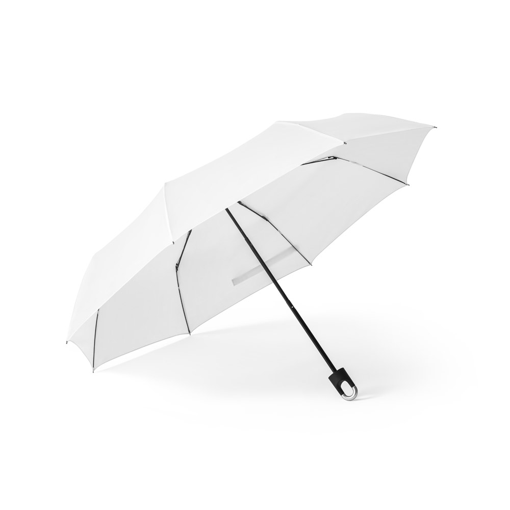 ARON. Guarda-chuva, dobrável, de 21'' em poliéster 100% reciclado pongee 190T