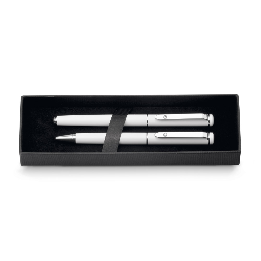 CALIOPE SET. Conjunto de canetas roller e esferográfica em metal