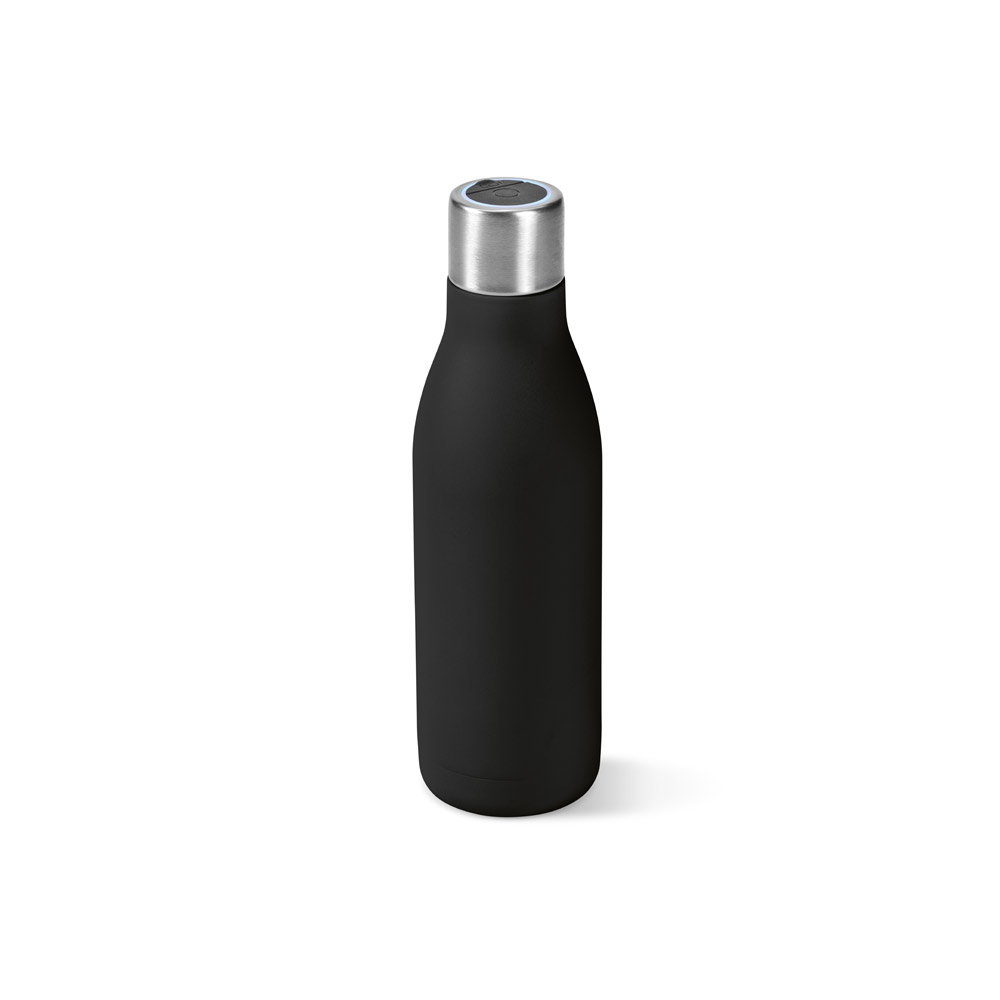 CHILWELL. Garrafa térmica em aço inox 90% reciclado de parede dupla com sistema de auto-sanitização UV (500 mL)