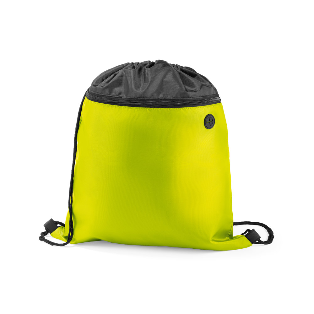 COLMAR. Sacola tipo mochila em 210D com bolso frontal com zíper e saída para fones