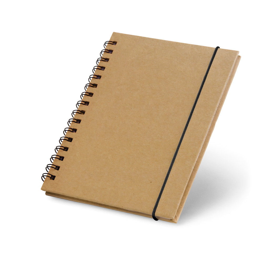 CORNISH. Caderno A6 de capa dura em cartão, com páginas lisas recicladas