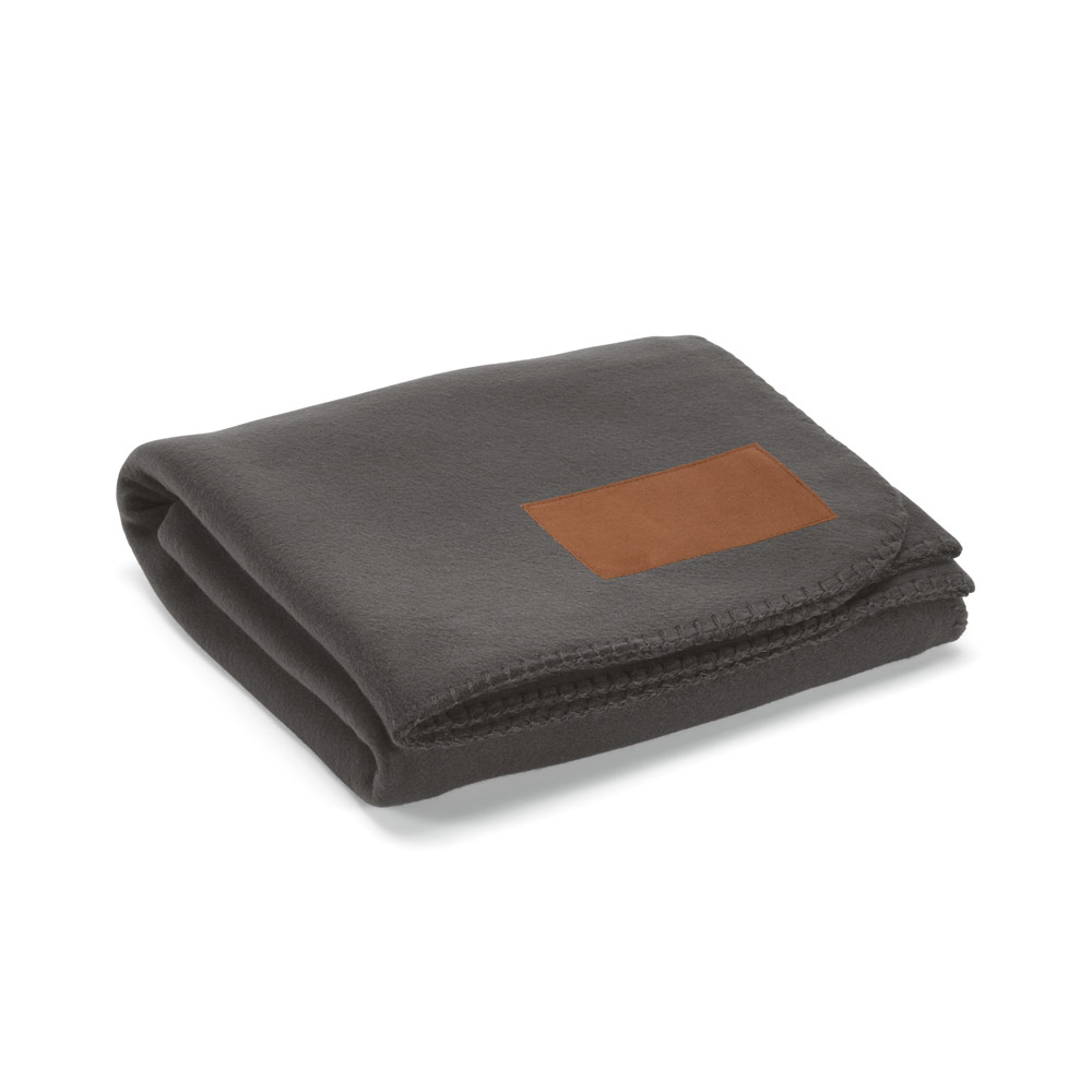 COZY. Manta em tecido polar, 100% poliéster reciclado (100% rPET) (140 g/m²)