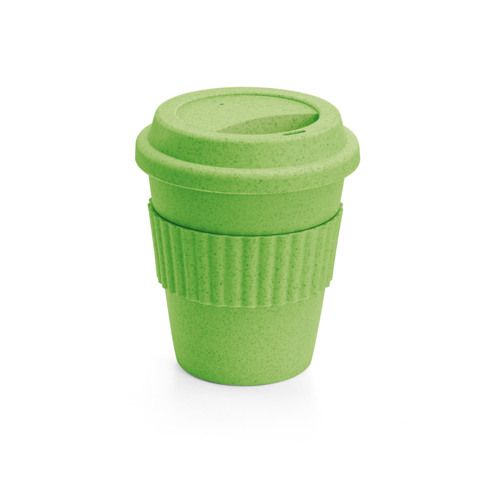 CUPPA. Copo de viagem em fibra de bambu (60%) e PP (40%) com tampa