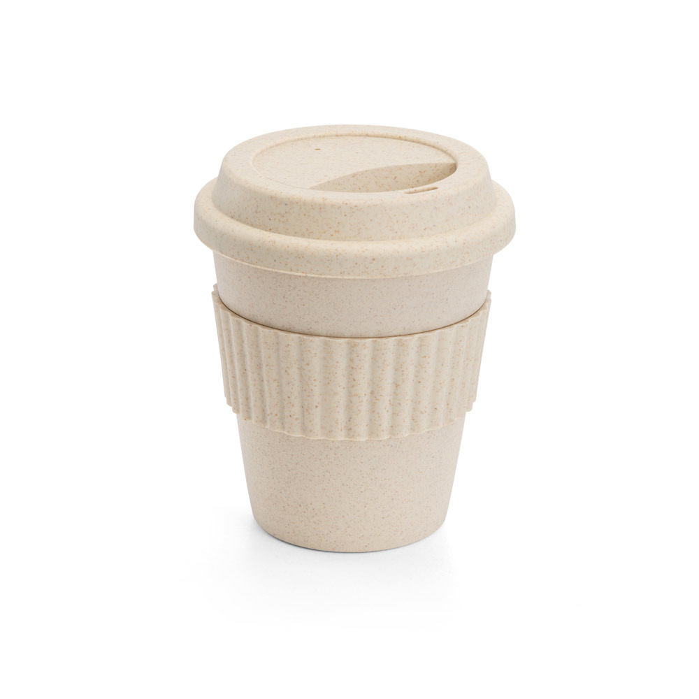 CUPPA. Copo de viagem em fibra de bambu (60%) e PP (40%) com tampa