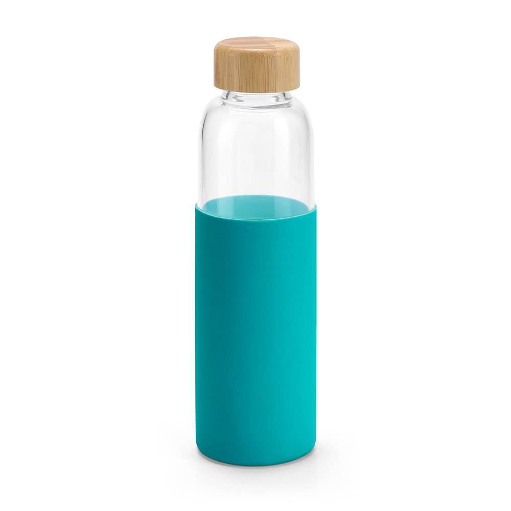 DAKAR. Squeeze em vidro borossilicato com tampa em bambu (600 mL)