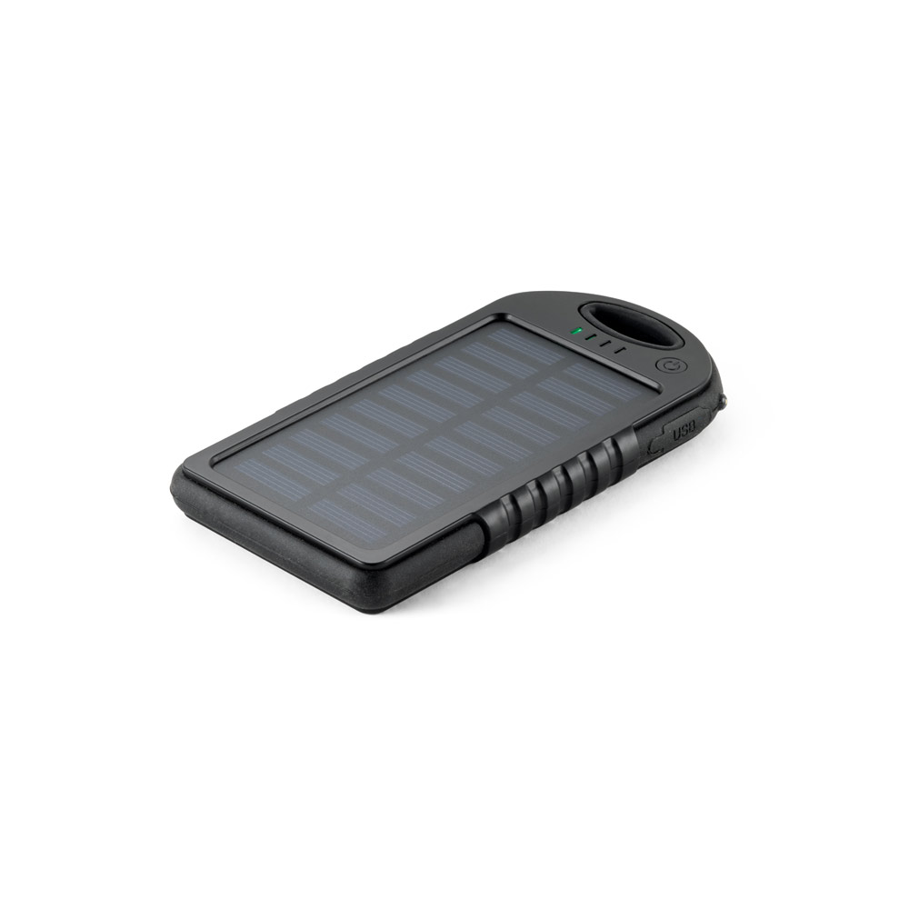 DAY. Bateria portátil solar com painel solar e LED em ABS (2'000 mAh)