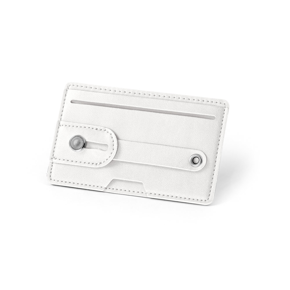 FRANCK. Porta cartões para celular com bloqueio de RFID, em PU