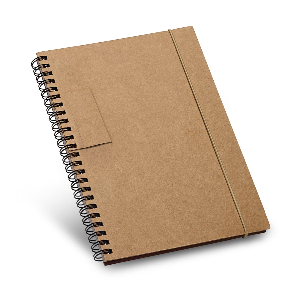 GARDEN. Caderno B6 de capa dura em cartão, com páginas pautadas recicladas
