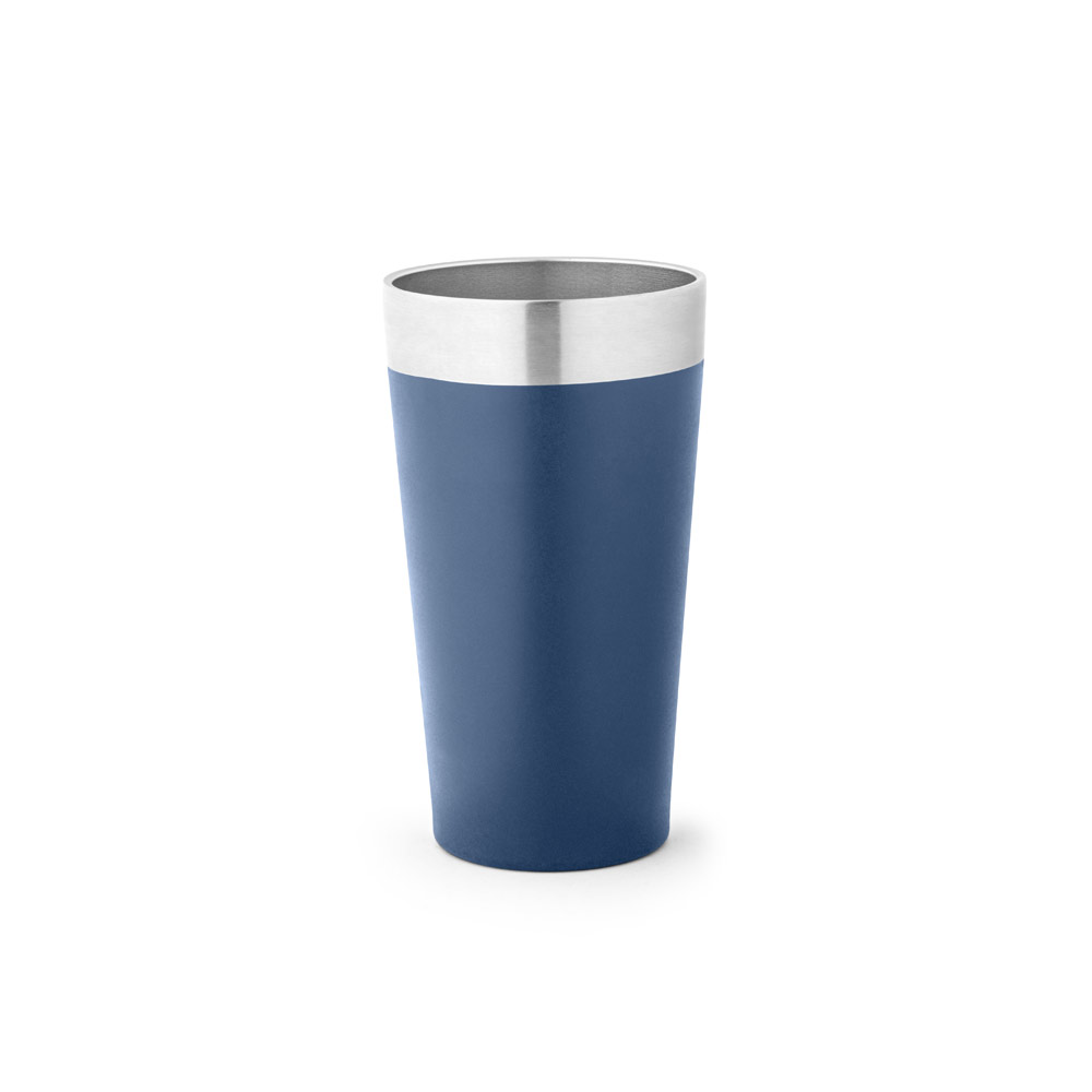 HALPERT. Copo de viagem em aço inox térmico, com parede dupla isolada a vácuo (540 mL)