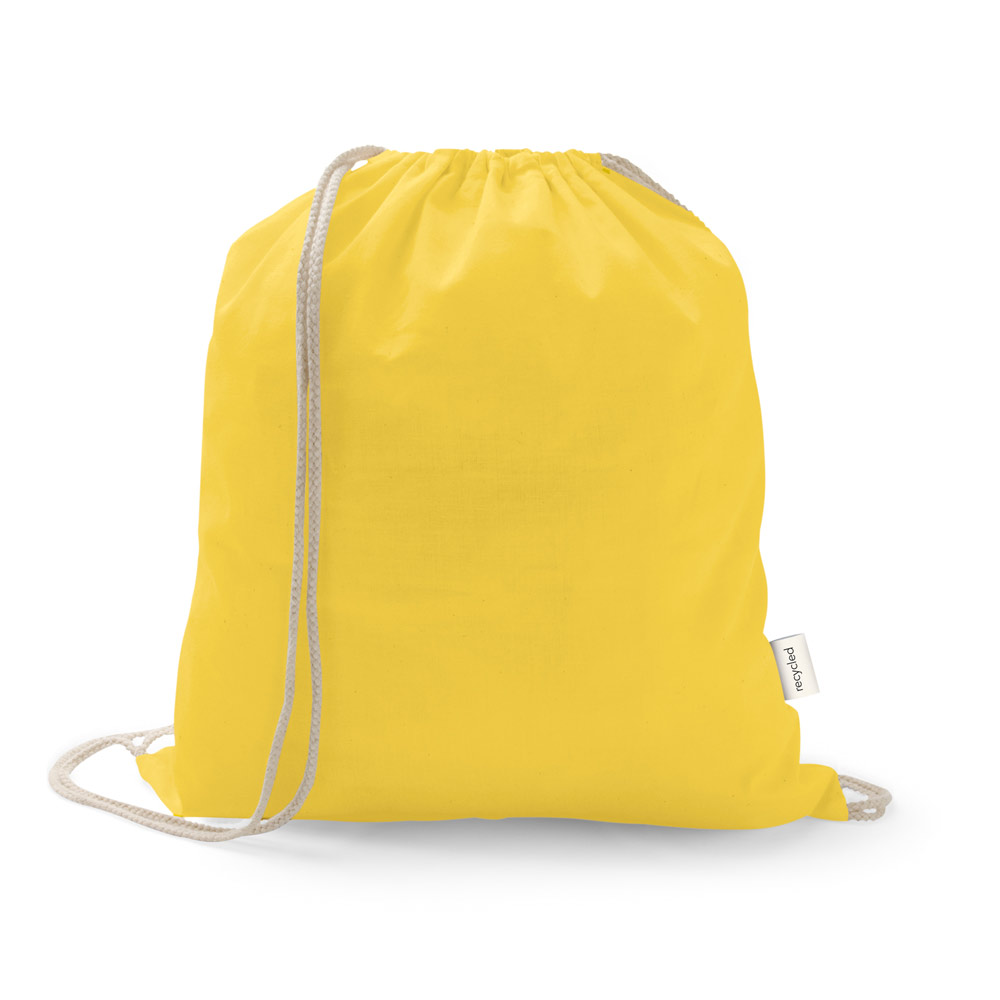 ISTANBUL. Sacola tipo mochila em 70% algodão reciclado e 30% poliéster reciclado (150 g/m²) sem tingimento