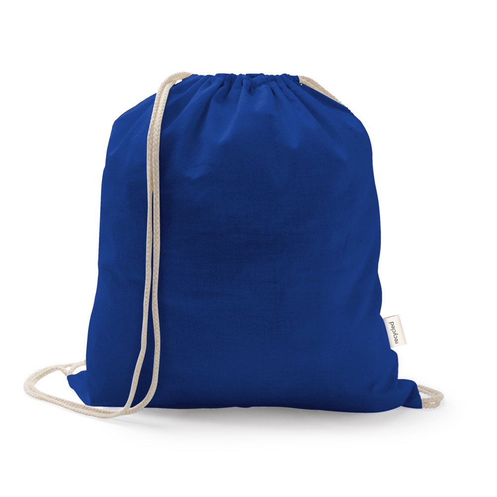 ISTANBUL. Sacola tipo mochila em 70% algodão reciclado e 30% poliéster reciclado (150 g/m²) sem tingimento