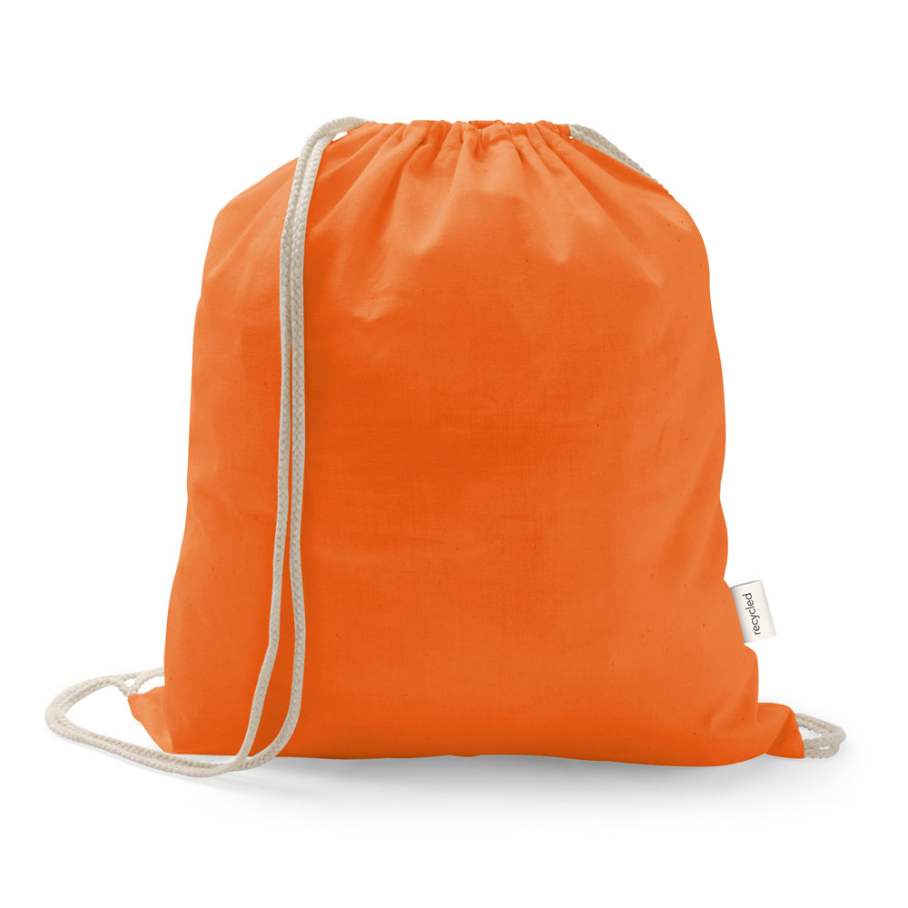 ISTANBUL. Sacola tipo mochila em 70% algodão reciclado e 30% poliéster reciclado (150 g/m²) sem tingimento
