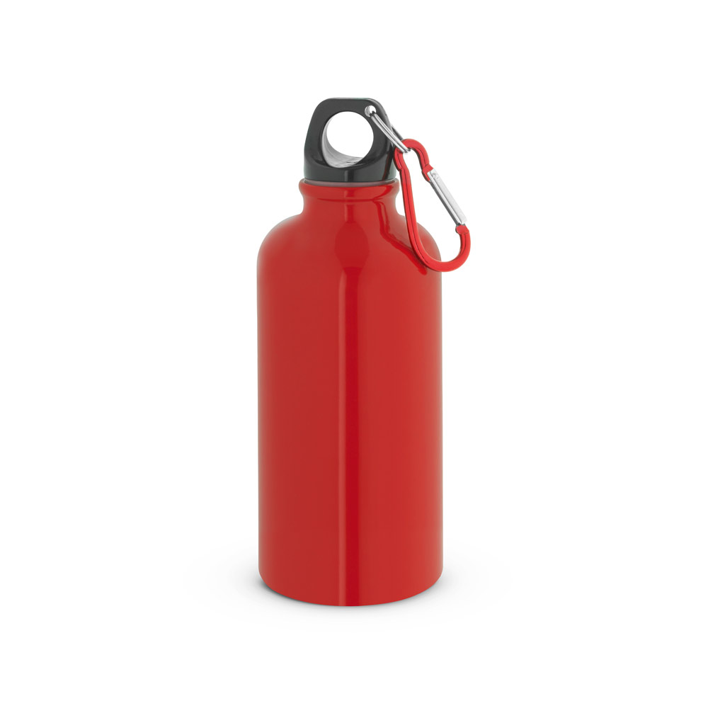 KARSTEN M. Squeeze esportiva em aço inox, de parede simples com acabamento brilhante (560 mL)