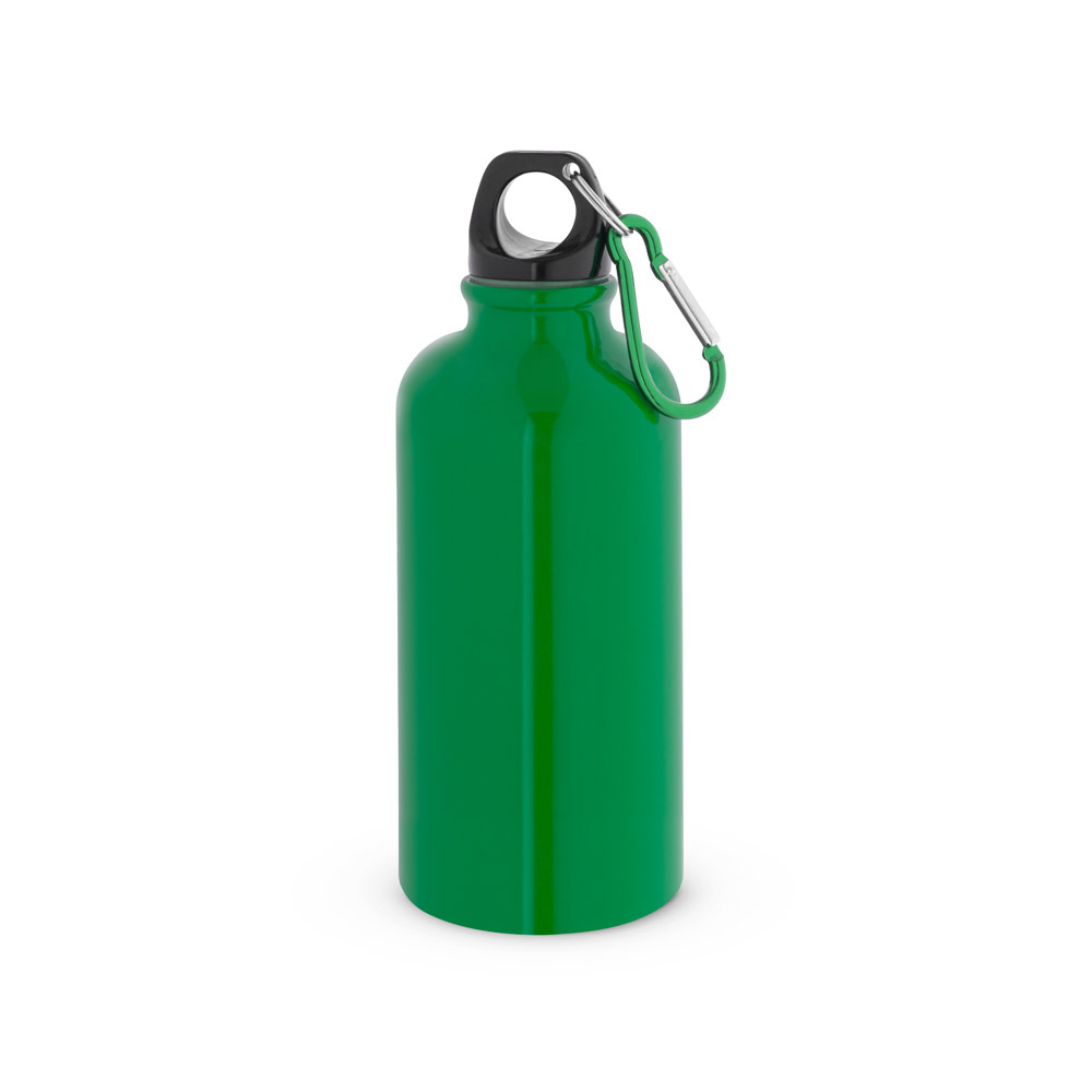 KARSTEN M. Squeeze esportiva em aço inox, de parede simples com acabamento brilhante (560 mL)