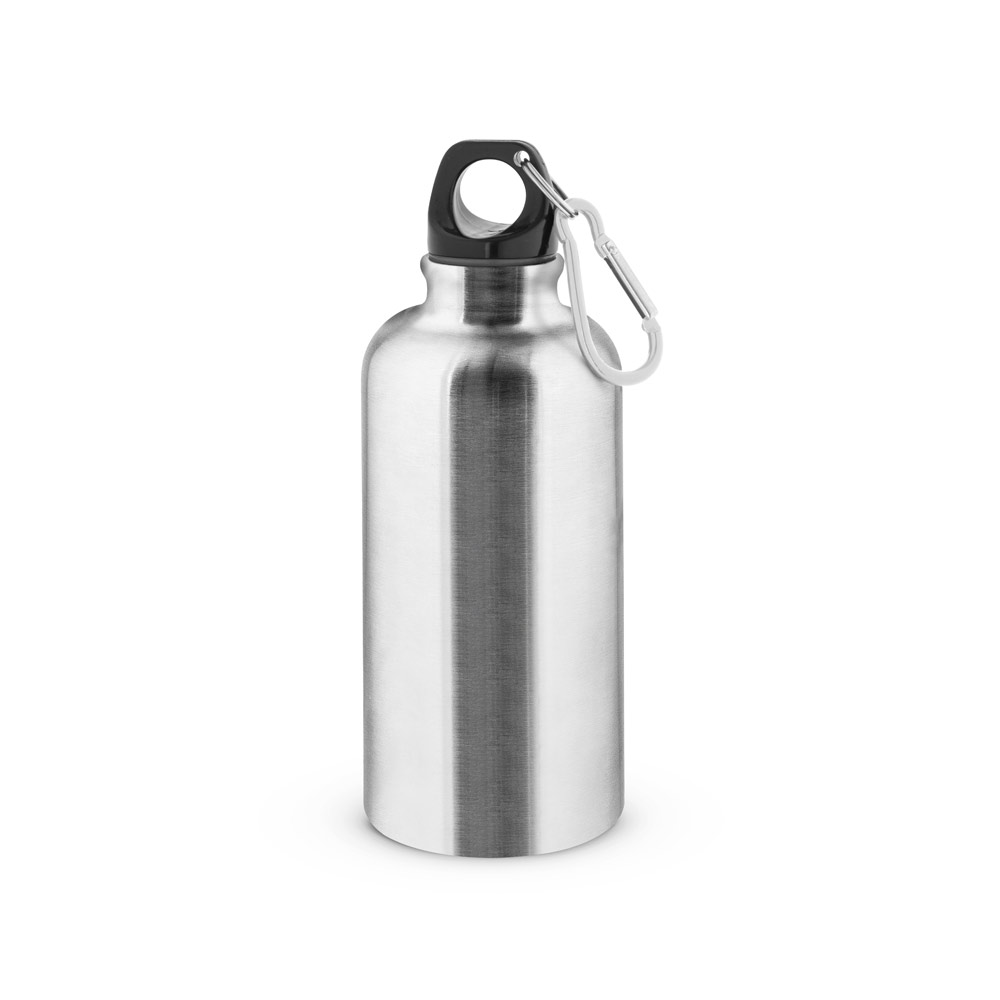 KARSTEN M. Squeeze esportiva em aço inox, de parede simples com acabamento brilhante (560 mL)