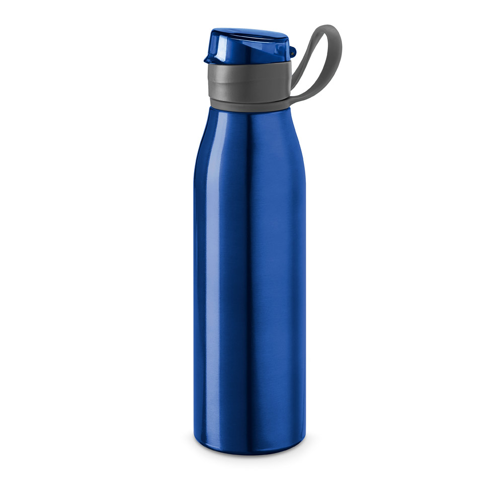 KORVER. Squeeze em alumínio com tampa flip flop em AS e PP (650 mL)