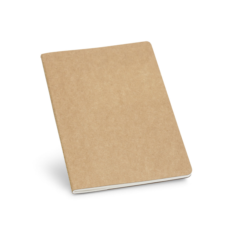 KOSTOVA. Caderno A5 de capa flexível em cartão kraft 100% reciclado, com páginas pautadas