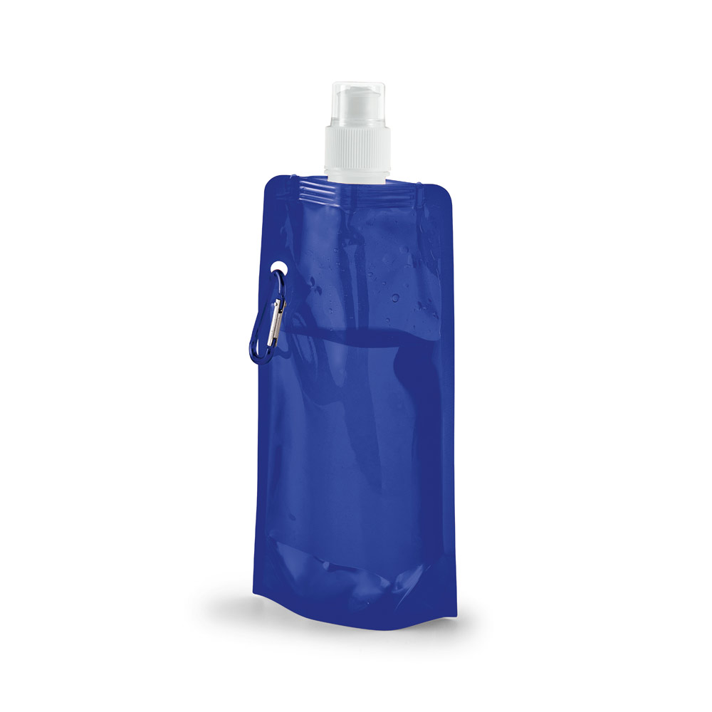 KWILL. Squeeze dobrável em PE com sistema "push-pull" e acabamento translúcido (460 mL)