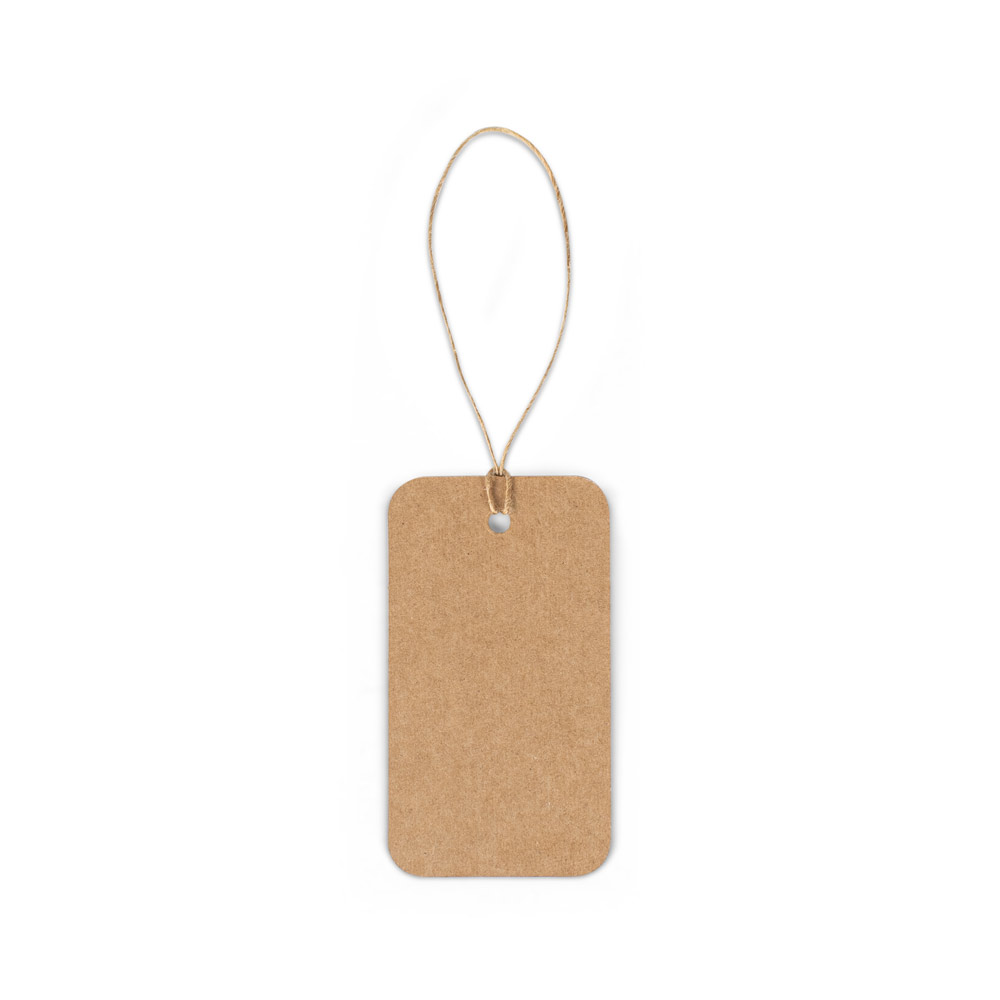LABEL RECTANGULAR. Etiqueta em papel 100% reciclado (700 g/m²) com formato retangular