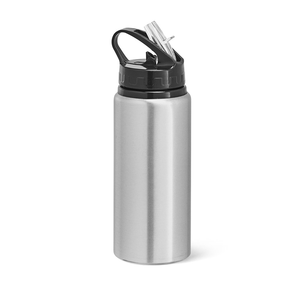 LEMON. Squeeze em alumínio, com bico de canudo flip e canudo (670 mL)