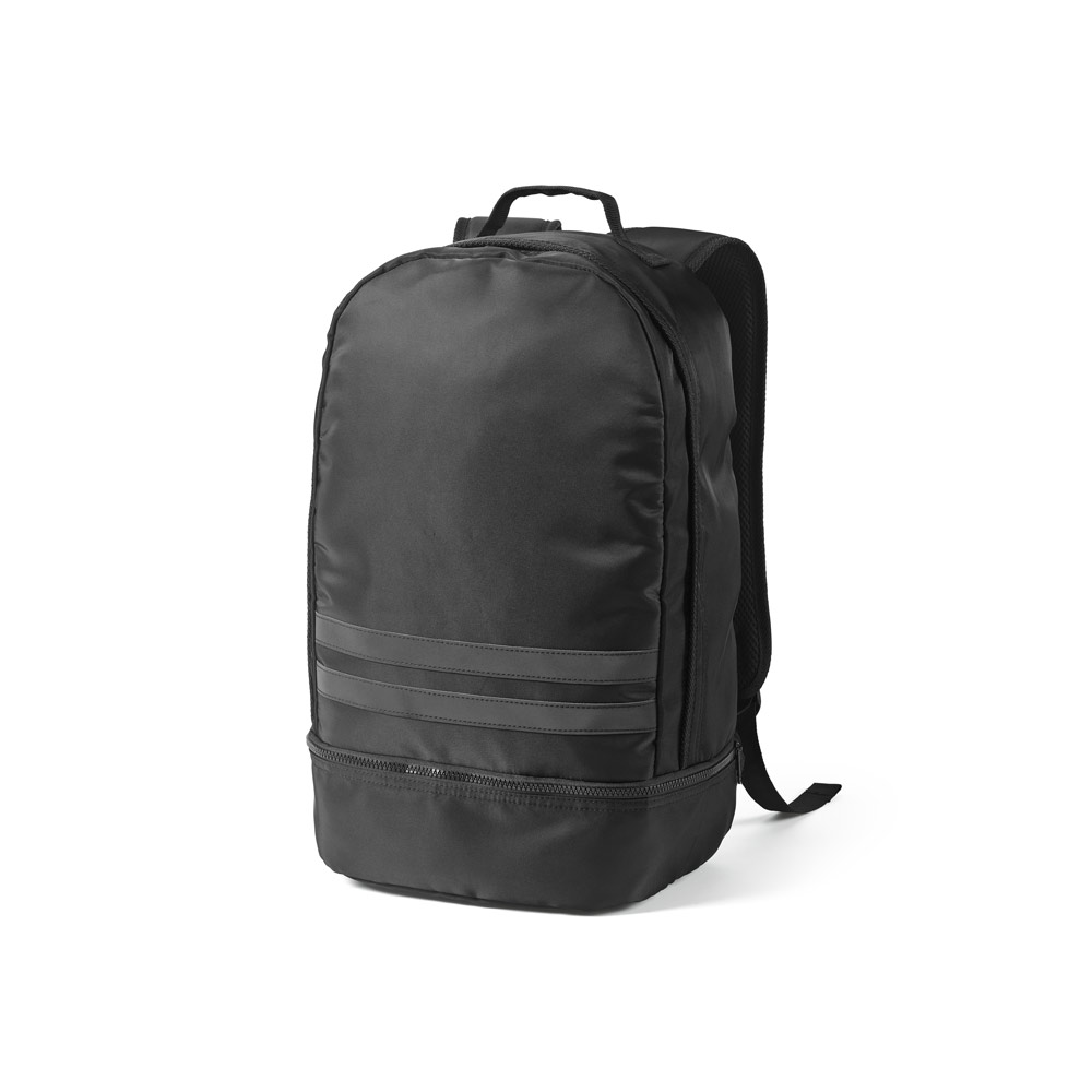 MANCHESTER. Mochila em poliéster reciclado 290T e sarja com compartimento para sapatos (25 L)