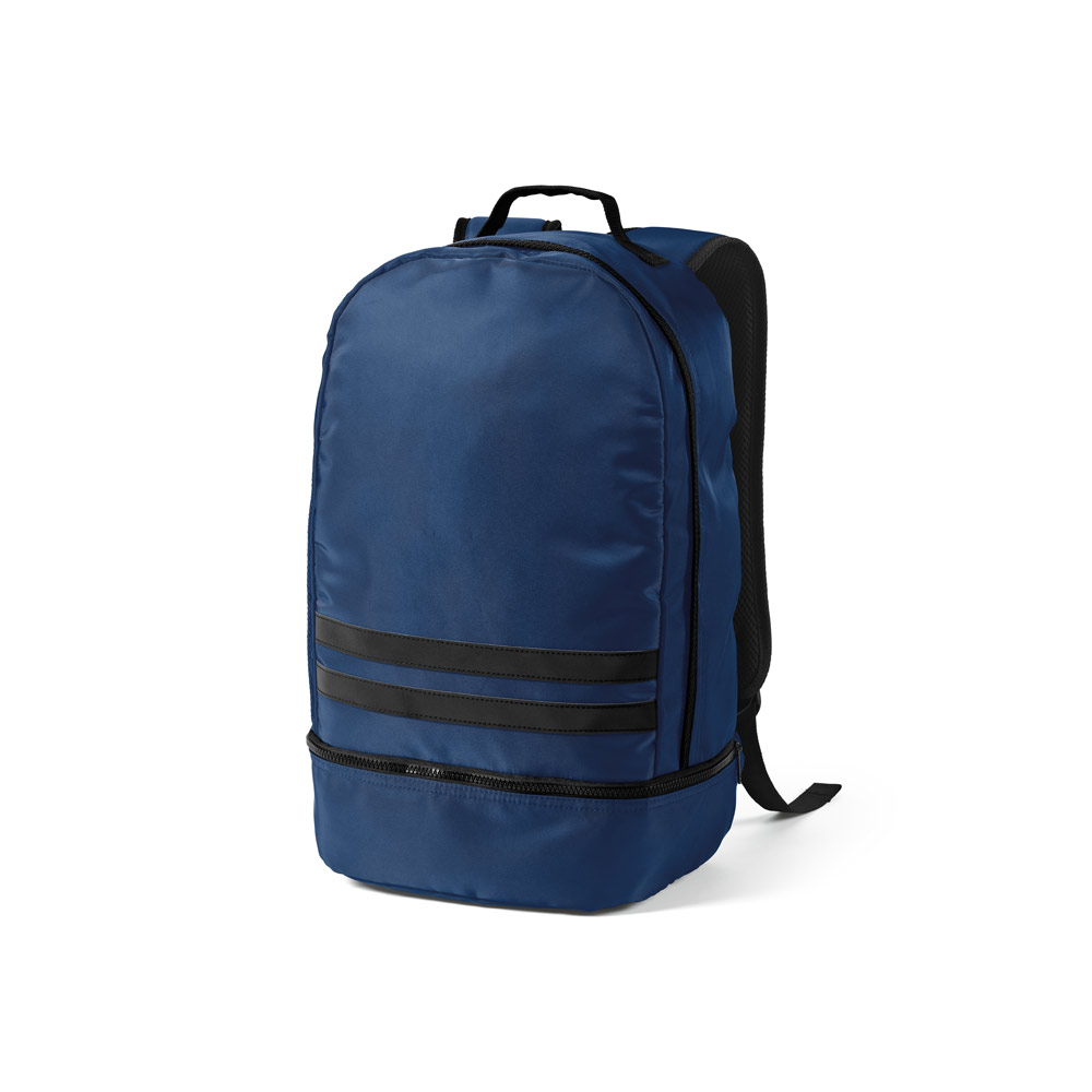 MANCHESTER. Mochila em poliéster reciclado 290T e sarja com compartimento para sapatos (25 L)