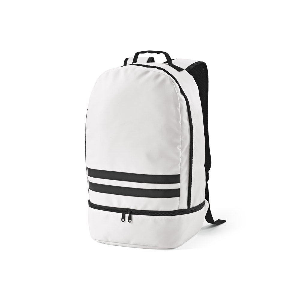 MANCHESTER. Mochila em poliéster reciclado 290T e sarja com compartimento para sapatos (25 L)