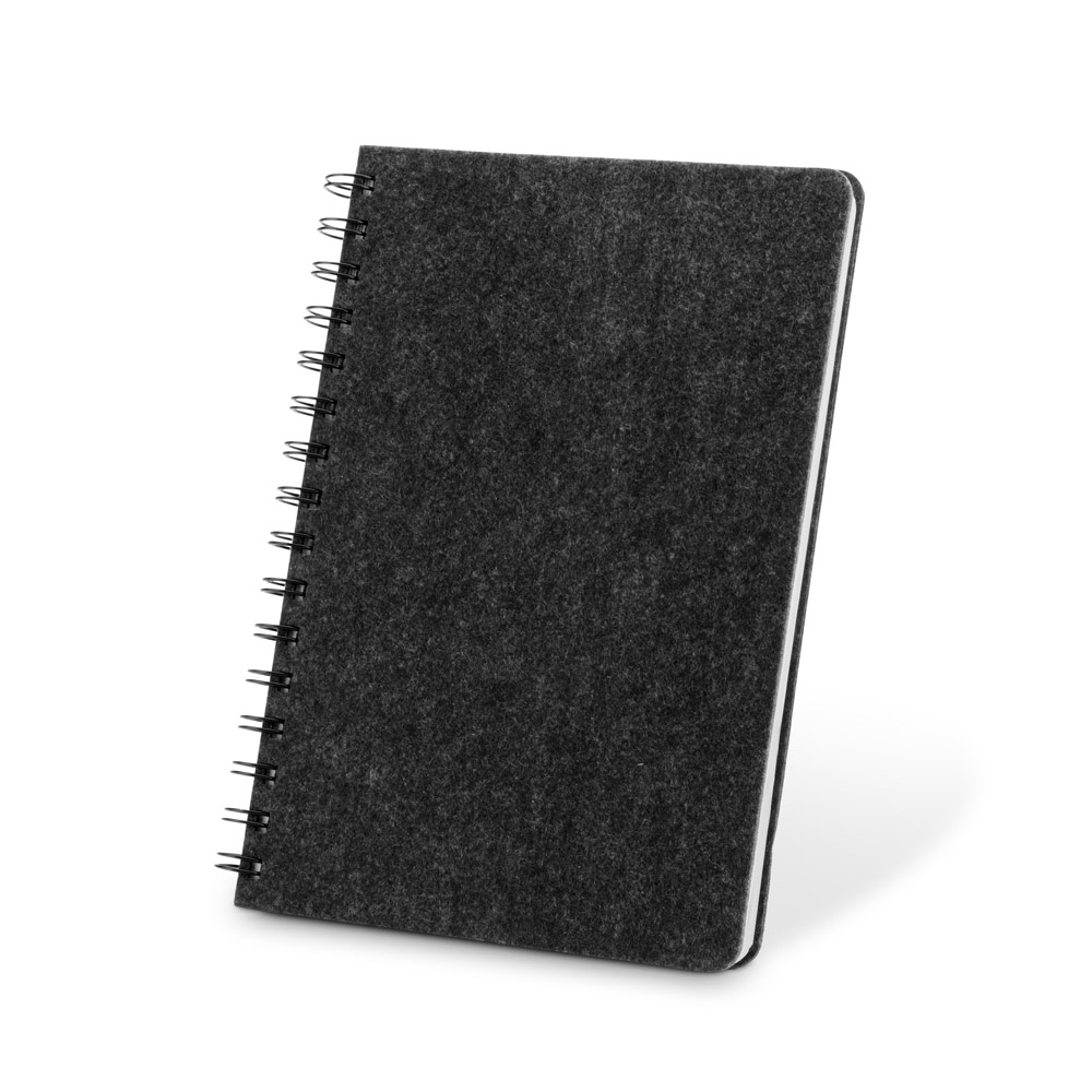 MISHIMA. Caderno A5 de capa semi-rígida em feltro 100% reciclado, com páginas pautadas