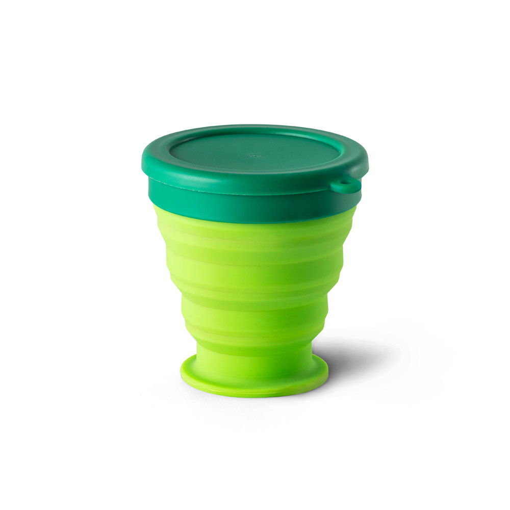 ORTON. Copo de viagem em silicone com tampa em PP (240 mL)