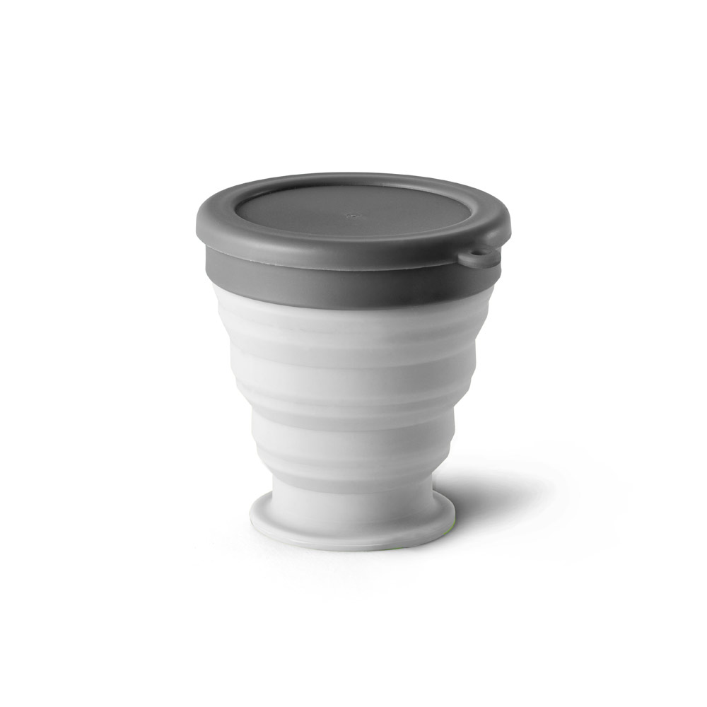 ORTON. Copo de viagem em silicone com tampa em PP (240 mL)