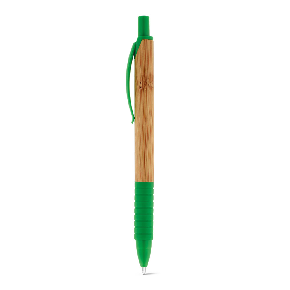 PATI. Caneta esferográfica em bambu com antideslizante