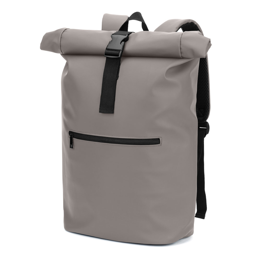 PORTLAND. Mochila "roll top" em PU com bolso para notebook (16")