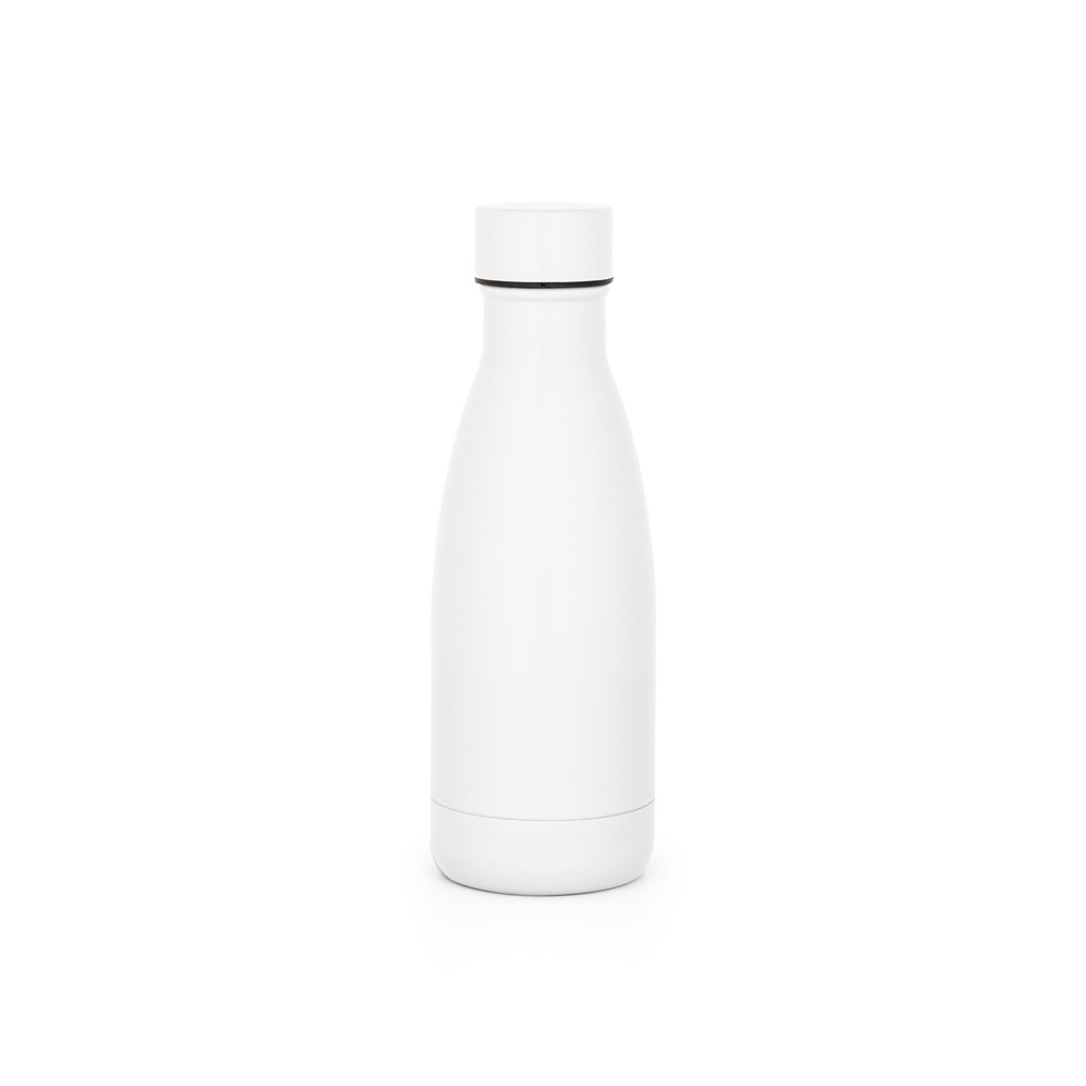 RE-BUFFON S. Garrafa térmica em aço inox 90% reciclado de parede dupla isolada a vácuo, com acabamento em mate (400 mL)