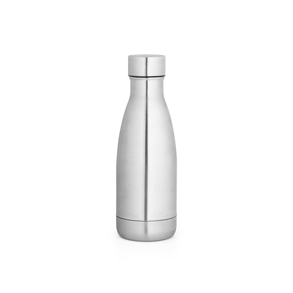 RE-BUFFON S. Garrafa térmica em aço inox 90% reciclado de parede dupla isolada a vácuo, com acabamento em mate (400 mL)