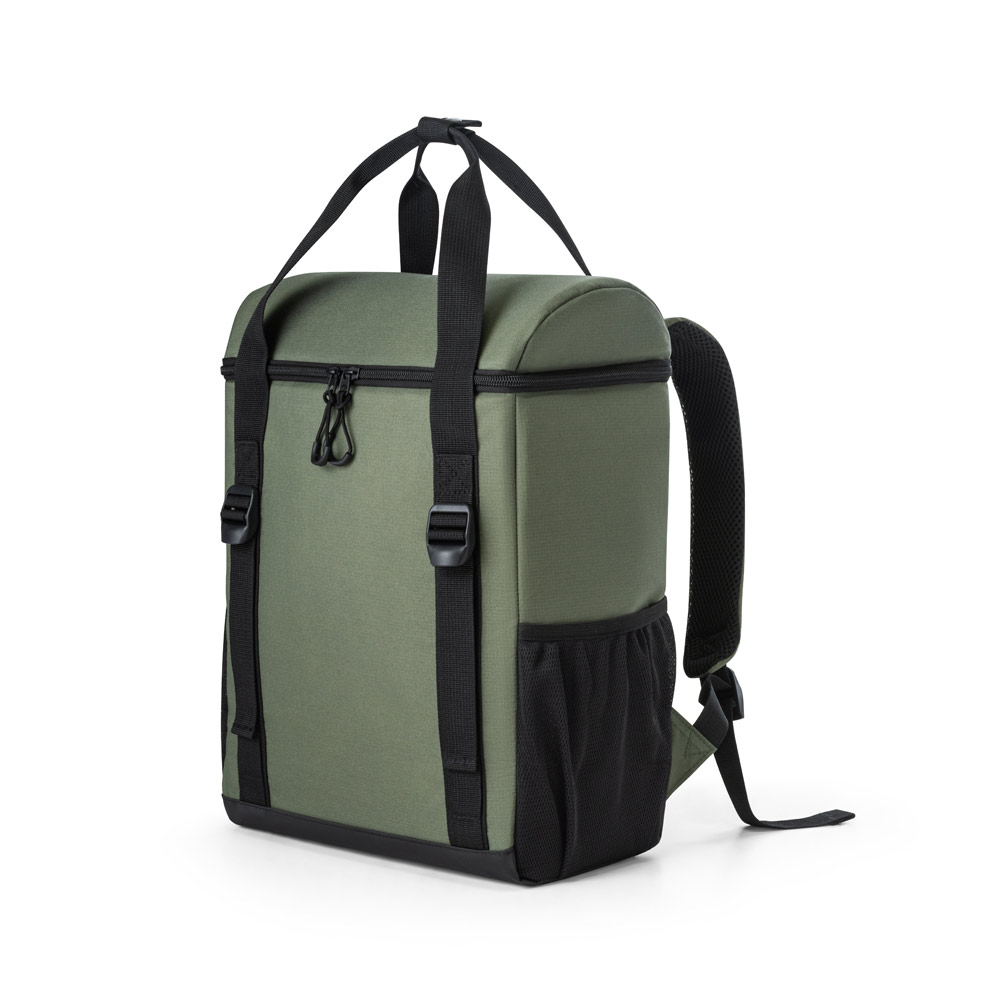 ROMA L. Cooler. Mochila térmica almofadada em ripstop poliéster reciclado 600D com interior forrado em PEVA 16 L