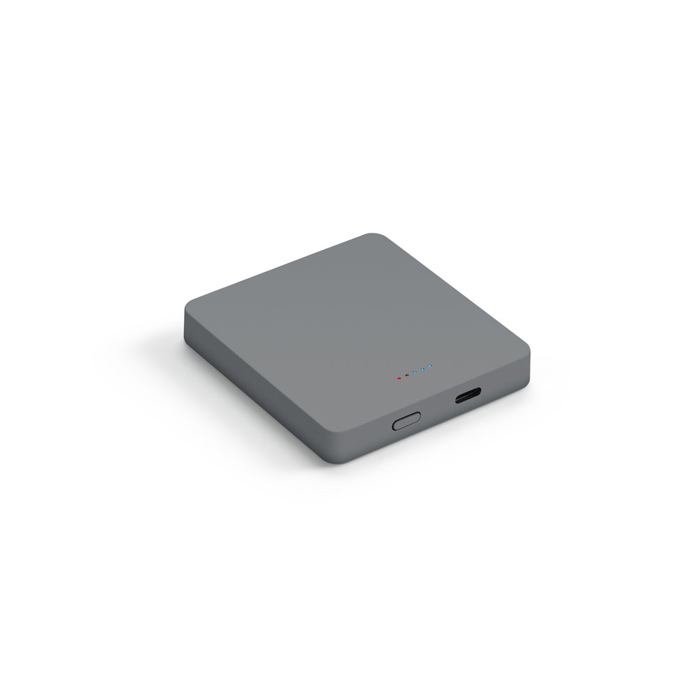 SMOOT 5. Bateria portátil com carregador por indução (wireless) em ABS 100% reciclado (5'000 mAh)